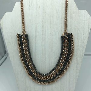 Coppertone chunky statement,  bib , choker.